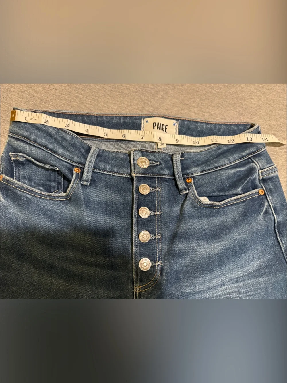 PAIGE Indigo Straight-Leg High-Rise Button-Fly Cindy Jeans